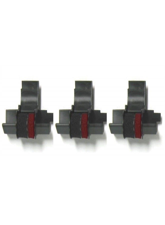 COMPUMATIC (3 Pack) COMPUMATIC Compatible/Replacement Calculator Ink Roller Black/Red IR-40T for Sharp EL-1750V, EL-1801V and More - Image 1