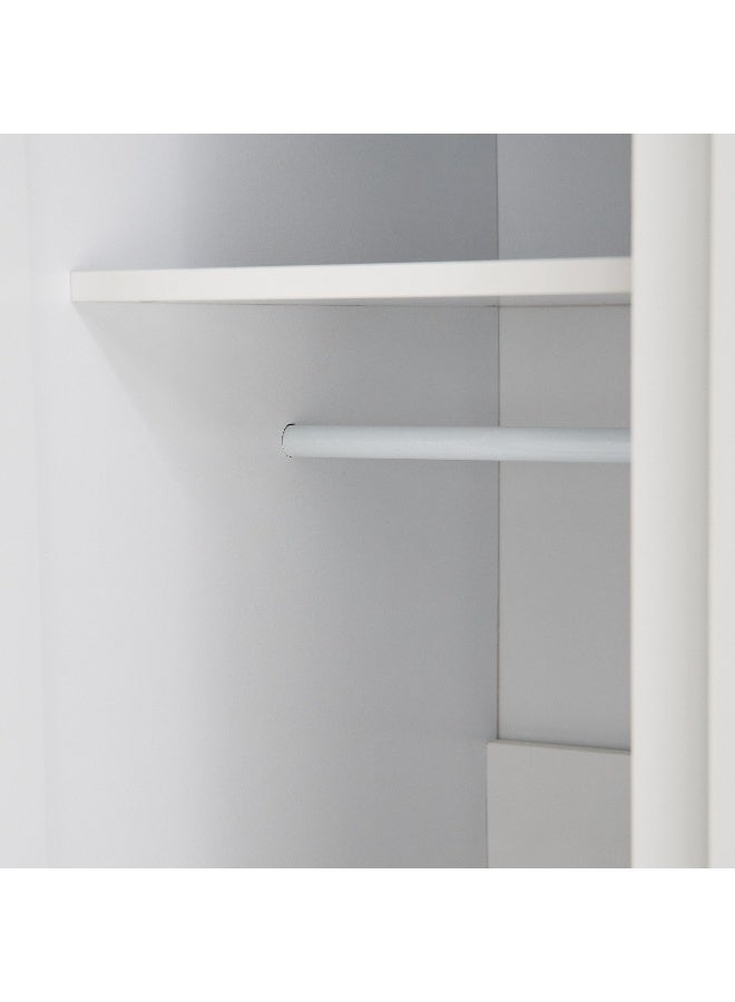 Home Box White 6-Door Wardrobe with Mirrors - Image 5