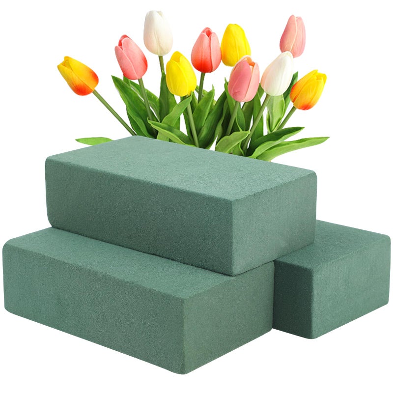 CCINEE 3 Pcs Floral Foam Bricks,Mini Florist Flower Foam Green Blocks Supplies for Fresh and Artificial Flower Arrangements Crafts DIY - Image 1