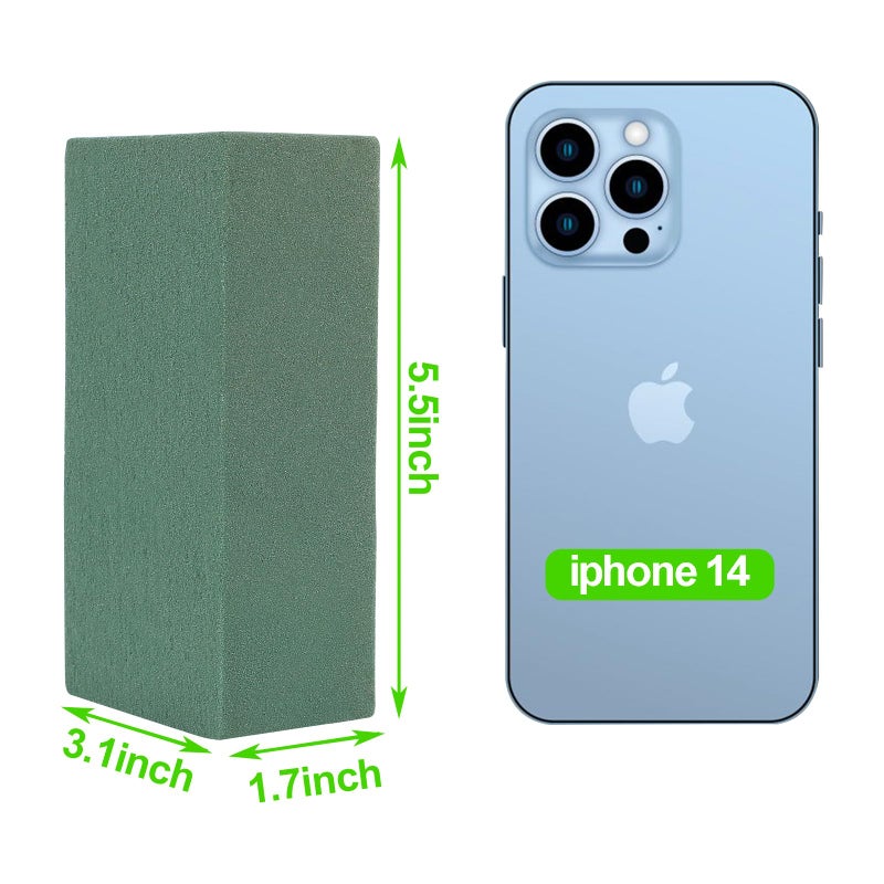 CCINEE 3 Pcs Floral Foam Bricks,Mini Florist Flower Foam Green Blocks Supplies for Fresh and Artificial Flower Arrangements Crafts DIY - Image 2