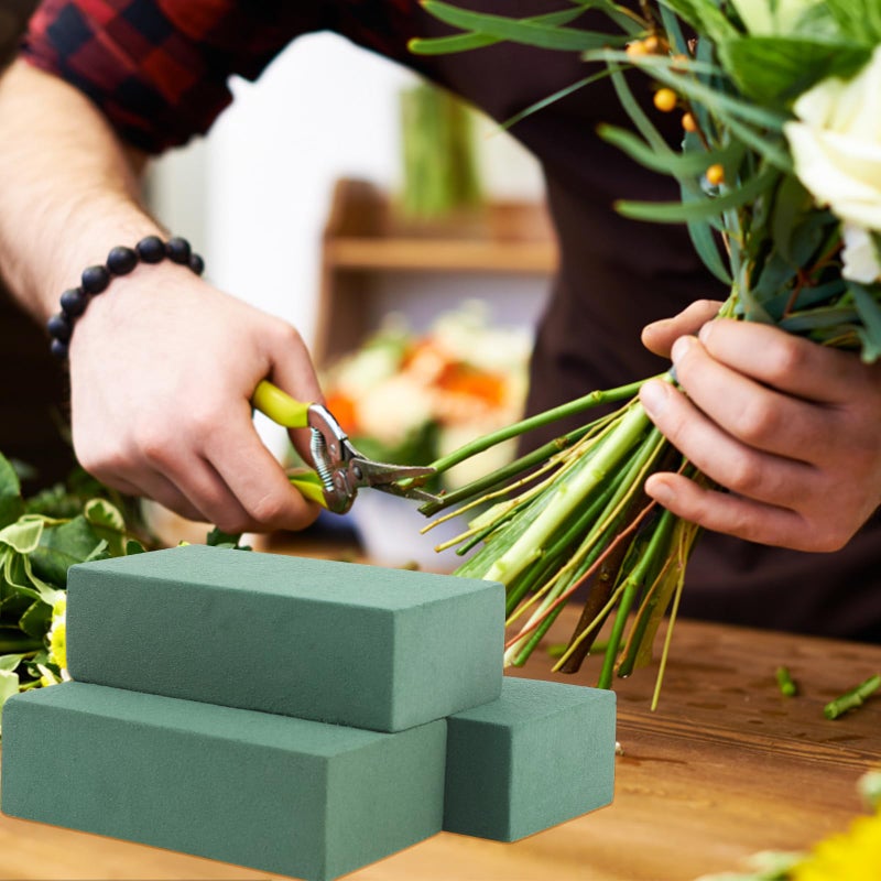 CCINEE 3 Pcs Floral Foam Bricks,Mini Florist Flower Foam Green Blocks Supplies for Fresh and Artificial Flower Arrangements Crafts DIY - Image 5