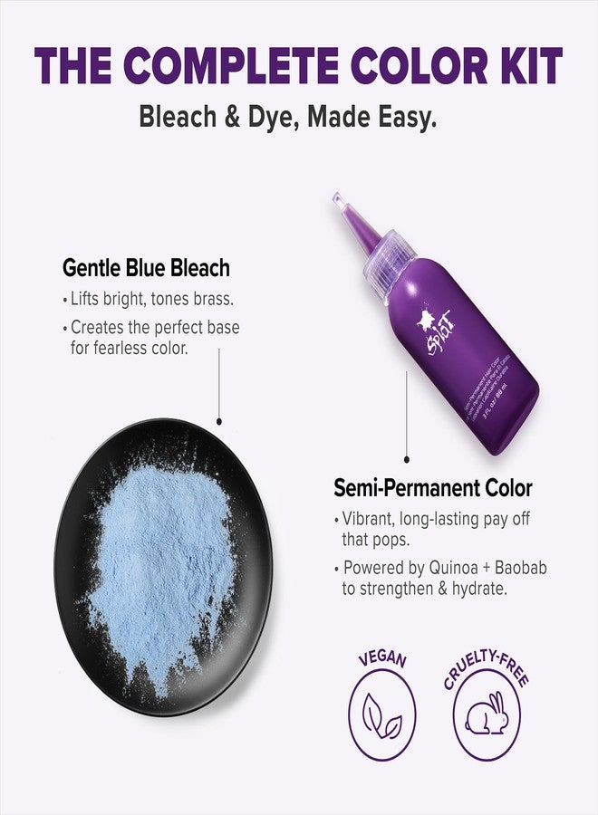 Splat Complete/Semi Permanent Hair Colour Kit Lusty Lavender - Image 5