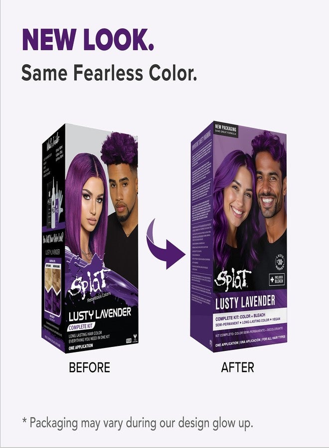 Splat Complete/Semi Permanent Hair Colour Kit Lusty Lavender - Image 2