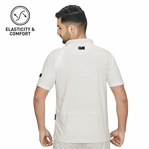GM 7205 Half Sleeve Cricket T-Shirt Size-28 (White Navy Trim) - Image 5