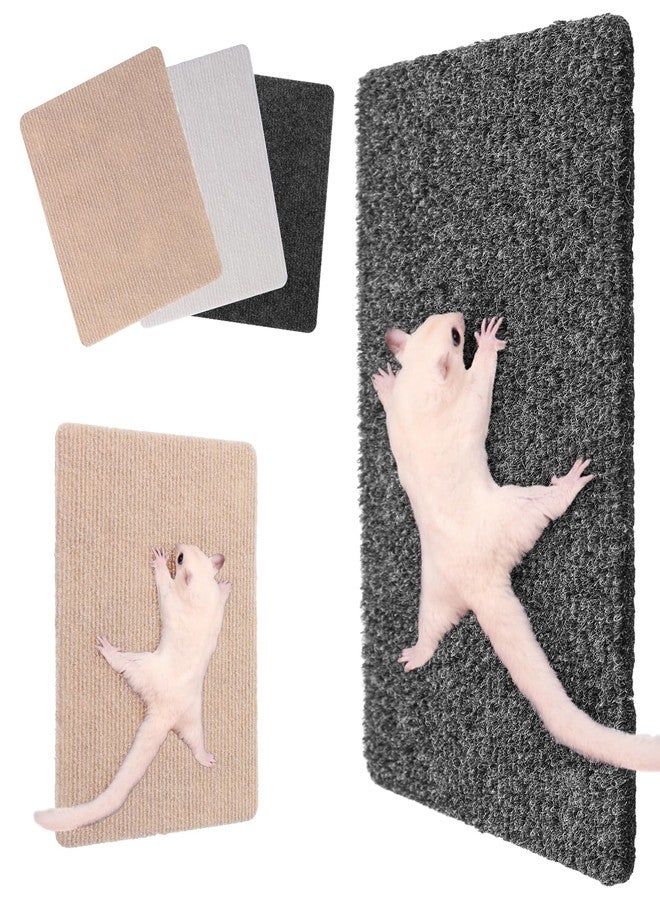 HaiFafafaing 3 Pcs Sugar Glider Toys Climbing Mats Sugar Glider Cage Accessories for Sharpening Claws Small Pets Scratching Pads for Cage Wall Furniture Saving Space 9 × 7.5 Inch - Image 1