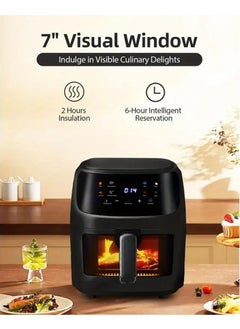 ET-LIFE Digital Air Fryer, 2400W, 8L, 8 Presets, Crispy and Healthy Cooking, Rapid Air Technology & Led Display, Best for Frying, Grilling, Roasting, Baking, QF-305  - Image 2