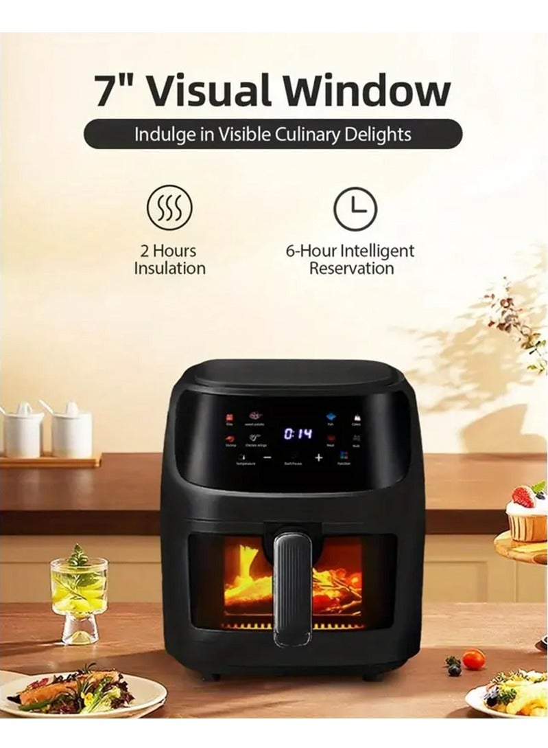 ET-LIFE Digital Air Fryer, 2400W, 8L, 8 Presets, Crispy and Healthy Cooking, Rapid Air Technology & Led Display, Best for Frying, Grilling, Roasting, Baking, QF-305 - Image 2