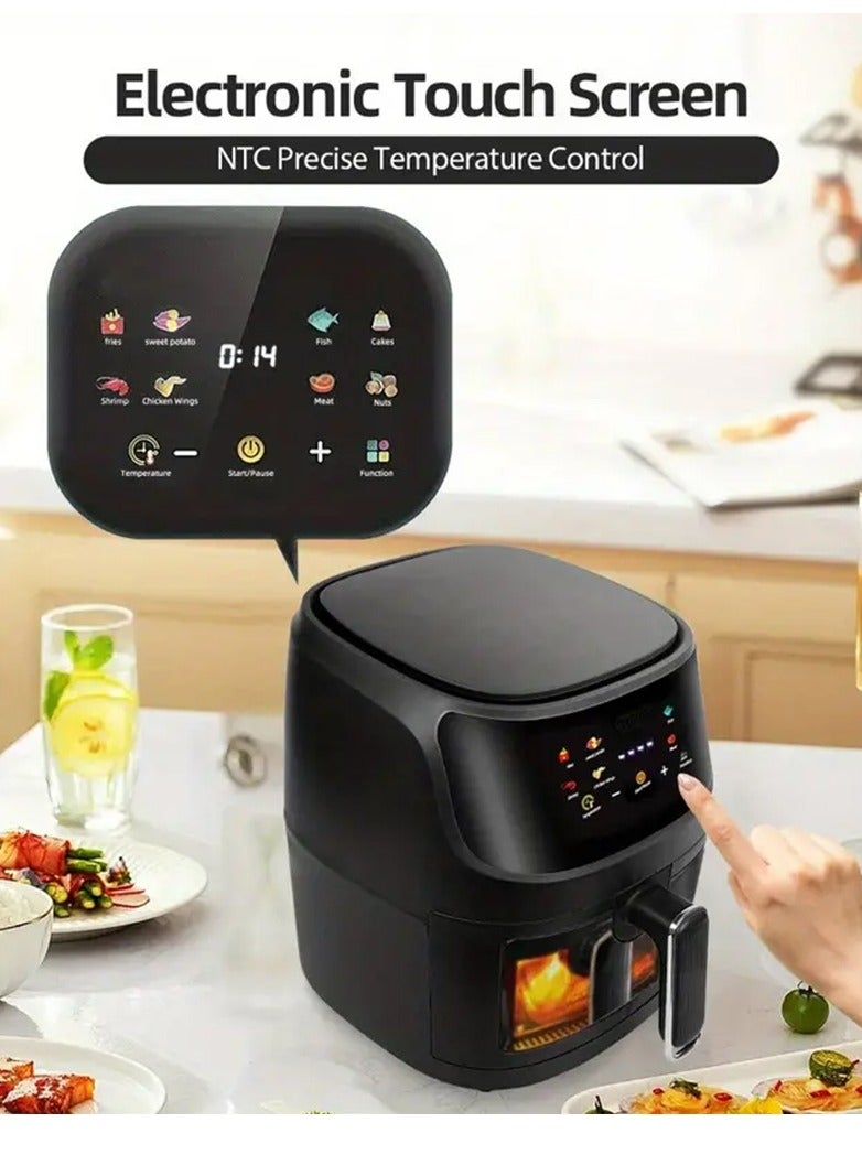 ET-LIFE Digital Air Fryer, 2400W, 8L, 8 Presets, Crispy and Healthy Cooking, Rapid Air Technology & Led Display, Best for Frying, Grilling, Roasting, Baking, QF-305 - Image 3
