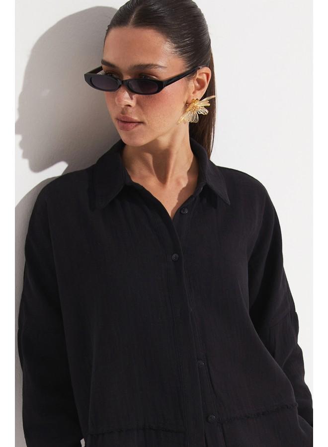 June Shirt & Trousers Set Black - Image 3