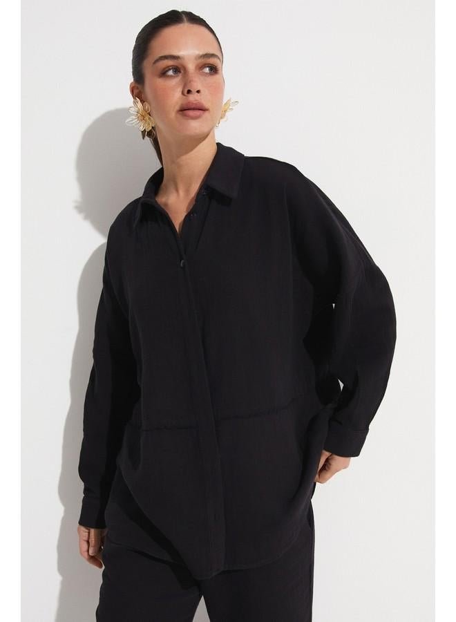 June Shirt & Trousers Set Black - Image 4