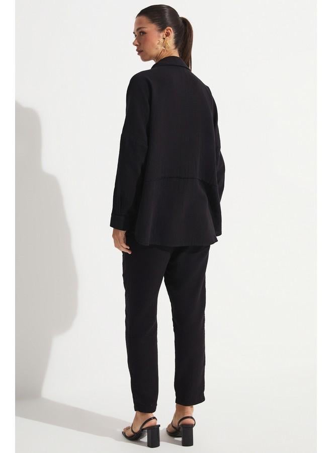 June Shirt & Trousers Set Black - Image 5