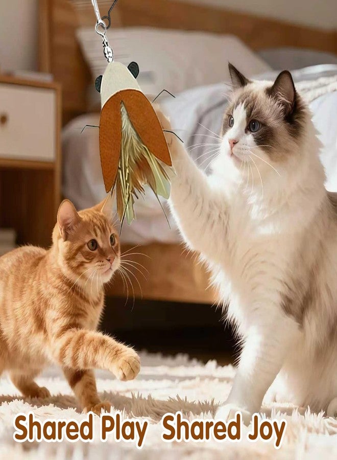Walfront Interactive Cat Toy Wand, Realistic Cockroach Head, Indoor Cat Exercise Toy and Cat Wand Toy for Overweight or Inactive Cats, Kittens and Adult Cats, Boosts Activity and Reduces Boredom - Image 2