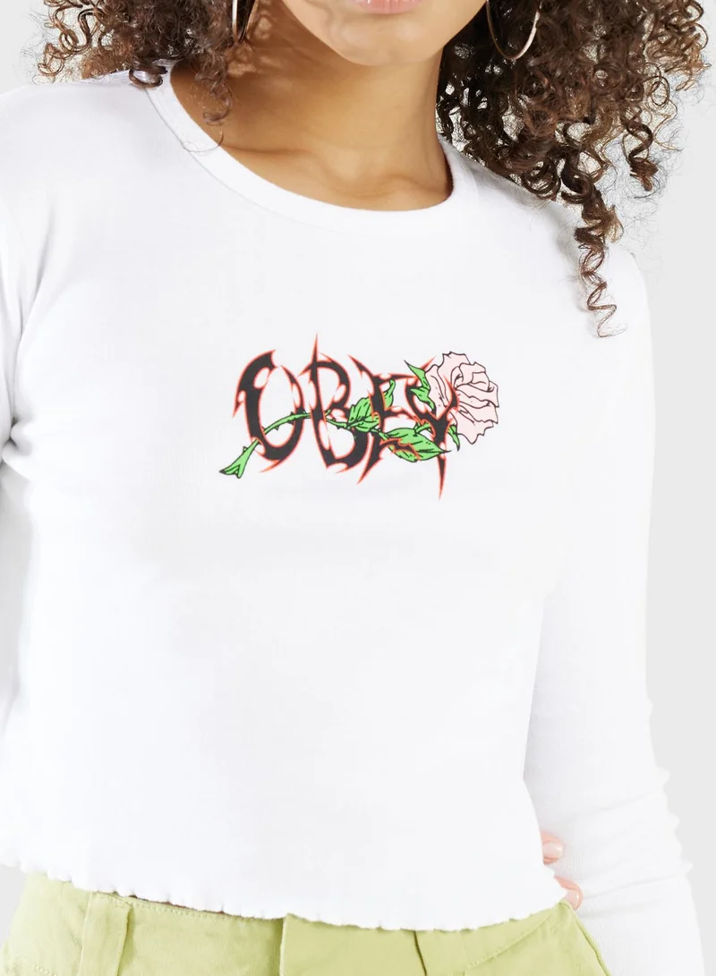 OBEY Rose And Thorn T-Shirt