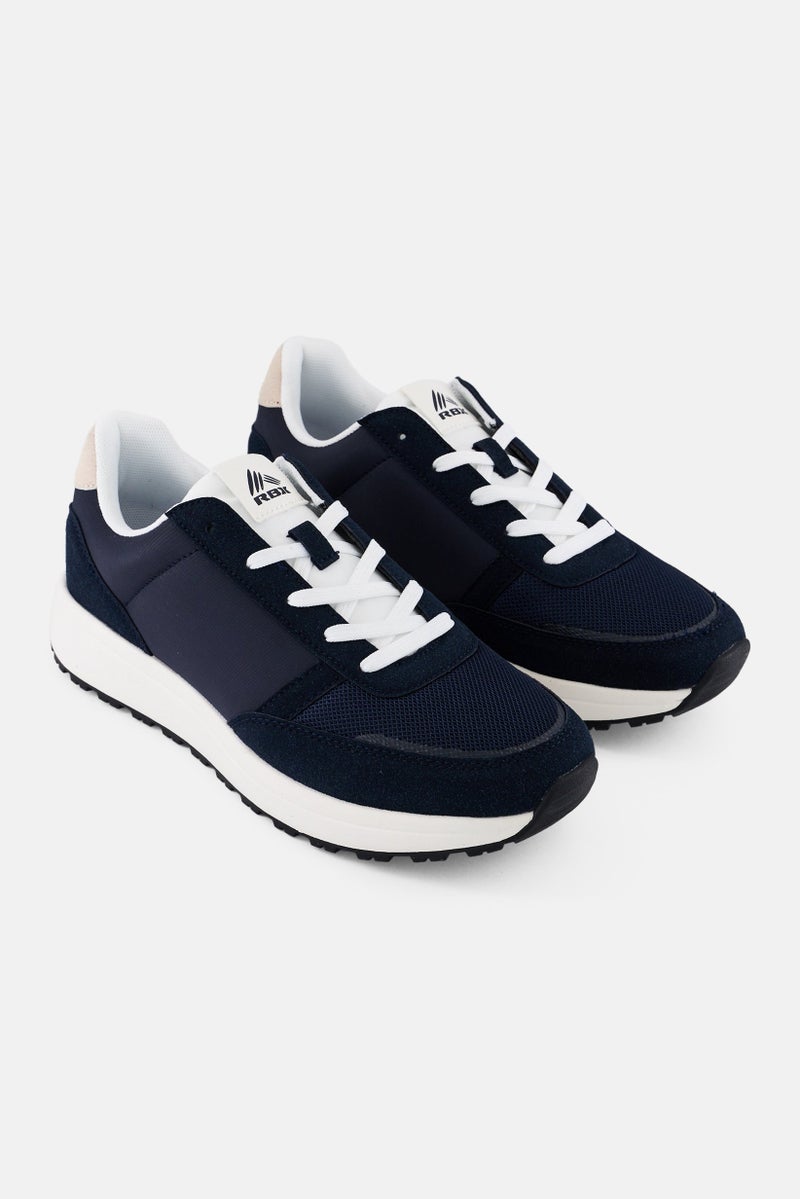RBX Men Lace Up Running Shoes, Navy - Image 1