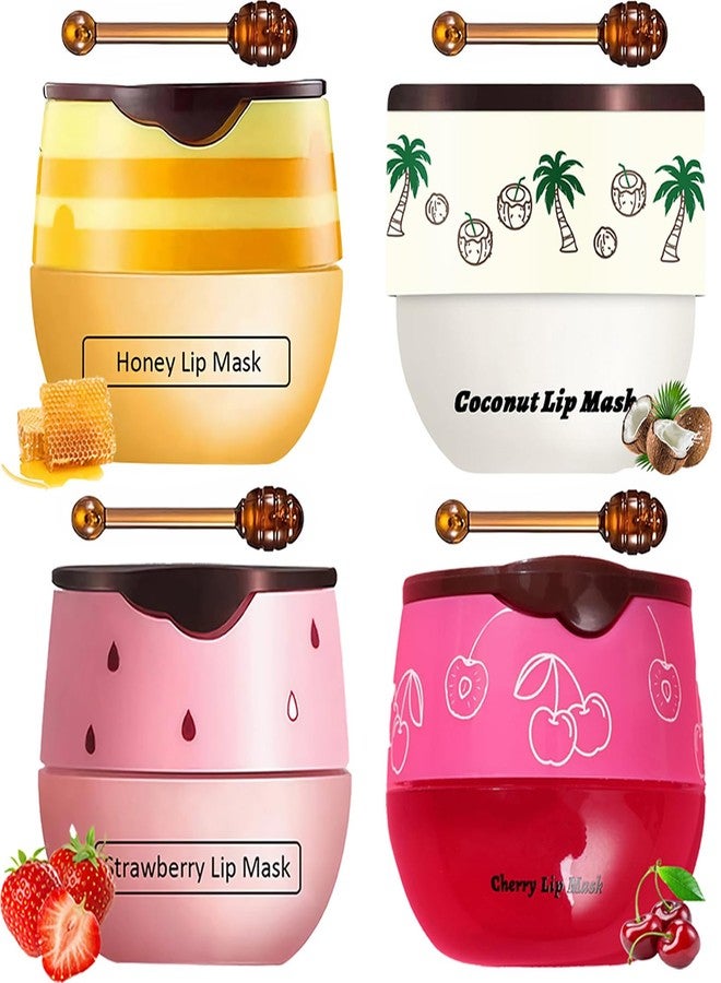 TIRDET 4 PCS Bee Lip Balm Honey Pot, Honey Lip Balm Bulk Gifts for Women & Girls - Image 1