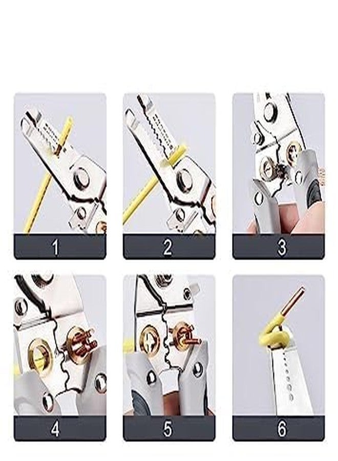 Keshmart Hand Tool||6 In 1 Multifunction Wire Pliers Tool||Electrician Wire Strippers/Splitting Pliers||Wire Looping Pliers||Cable Cutting & Crimping Tool(Multi Color, Pack of 1). - Image 5