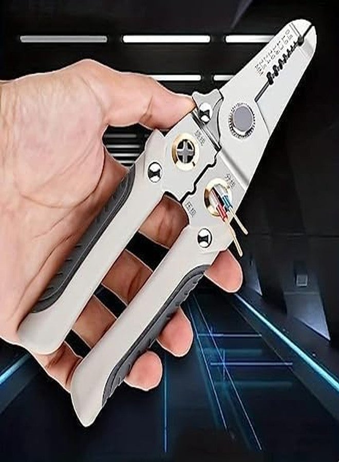 Keshmart Hand Tool||6 In 1 Multifunction Wire Pliers Tool||Electrician Wire Strippers/Splitting Pliers||Wire Looping Pliers||Cable Cutting & Crimping Tool(Multi Color, Pack of 1). - Image 2