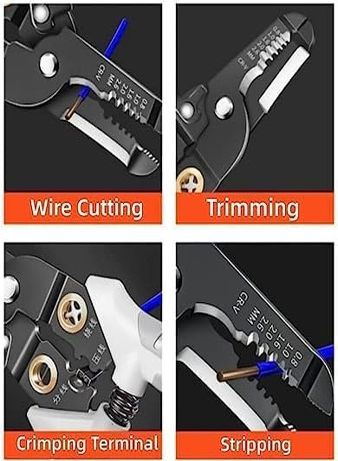Keshmart Hand Tool||6 In 1 Multifunction Wire Pliers Tool||Electrician Wire Strippers/Splitting Pliers||Wire Looping Pliers||Cable Cutting & Crimping Tool(Multi Color, Pack of 1). - Image 4