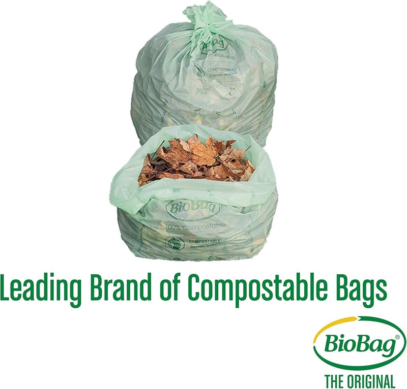 BioBag Compostable Lawn & Leaf Yard Waste Bags, 33 Gallon, 10 Count (Pack of 2) - Image 3