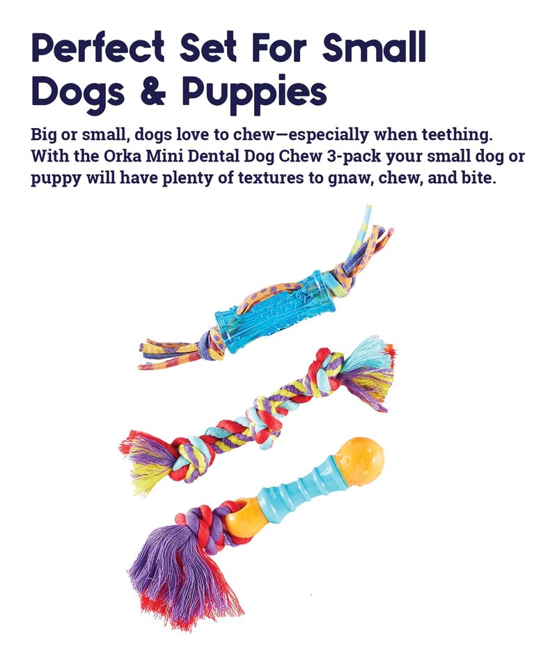 Petstages Orka Mini Dental Dog Chew Toys - 3 Pack - Image 2