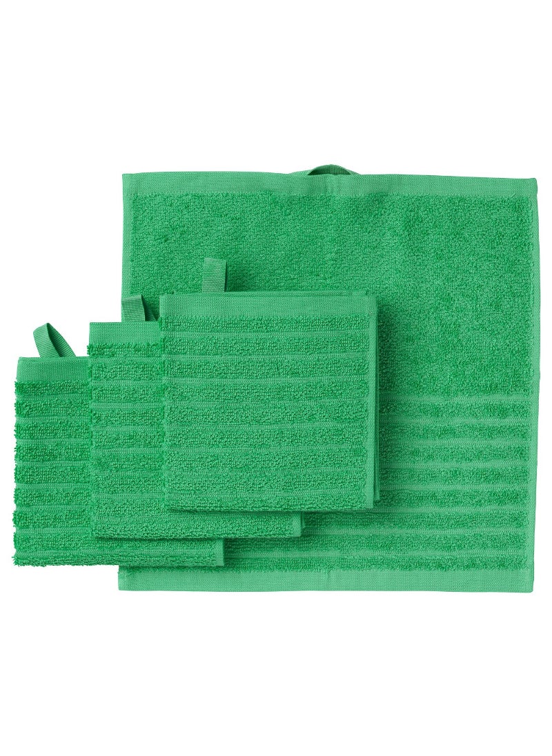 Generic Washcloth Ultra-Soft and Absorbent Bright Green 100% Cotton 30x30 cm 