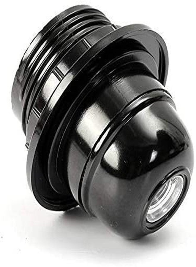 Logro Pack of 2pc Screw Type Holder, E27 Black Ring Type for Table Lamps Lights - Image 2