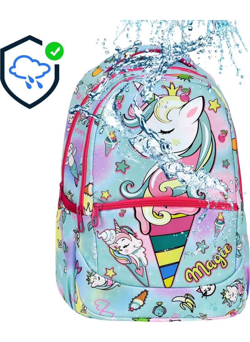 Çantaland Primary School Unicorn Patterned Girls Primary School Bag + Lunch Box  - Image 5
