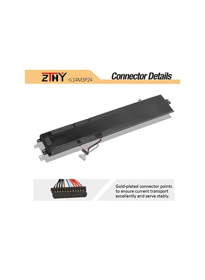 ZTHY - L14M3P24 Laptop Battery Replacement For L Enovo Ideapad Y700-14Isk 700-15Isk 700-17Isk Legion Y520-15Ikba Y520-15Ikbm Y520-15Ikbn Series L14S3P24 L16S3P24 L16M3P24 - Image 1