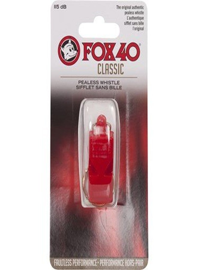 فوكس 40 صافرة فوكس 40 الكلاسيكية للحكام، كلاب الإنقاذ، حارس الإنقاذ، أحمر (عبوة من قطعتين) - Image 2