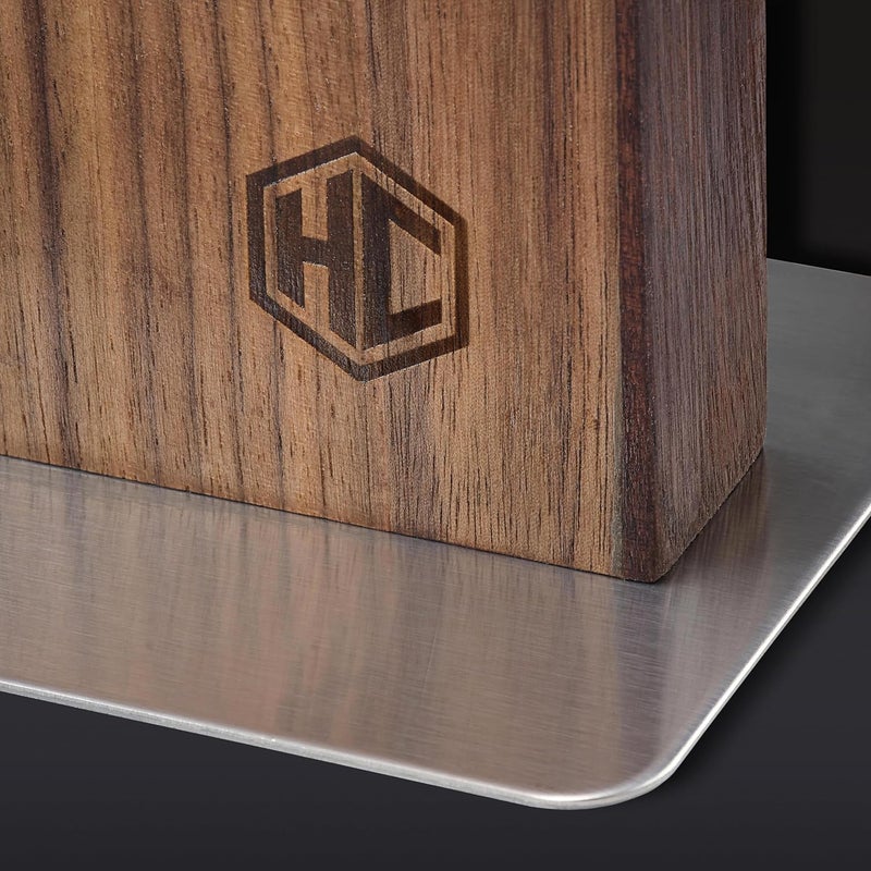 HexClad Magnetic Walnut Knife Block Holder with Strong Enhanced Magnets for Multipurpose Storage in the Home and Kitchen - Image 3