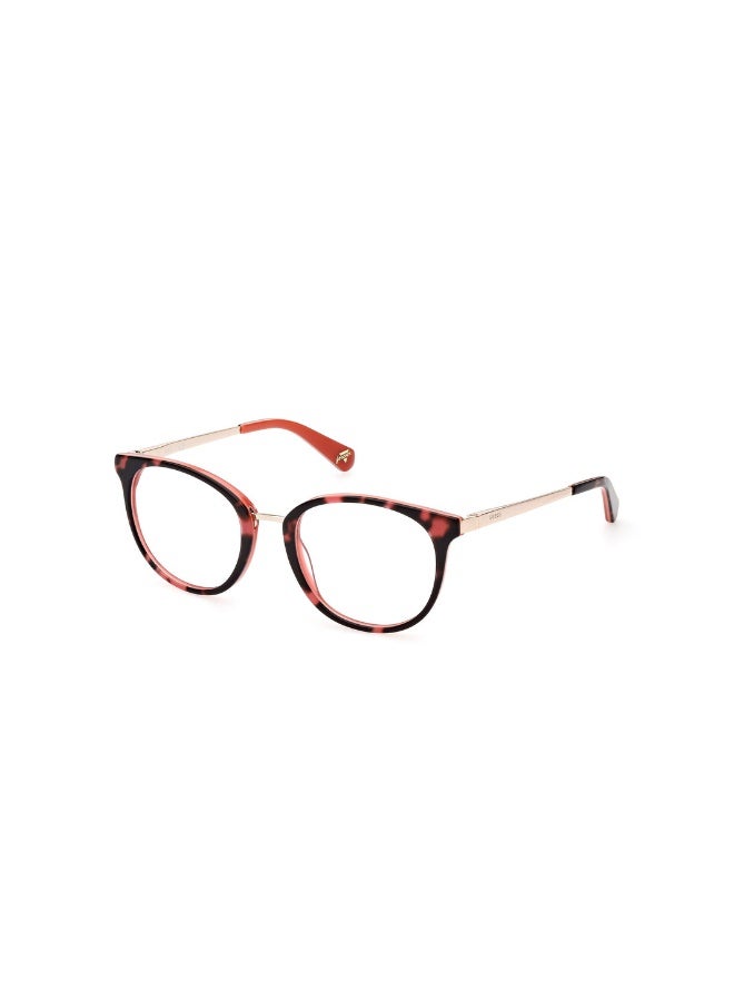 GUESS Gu5218 Round Acetate Frames For Unisex Size 51, Havana - Image 1