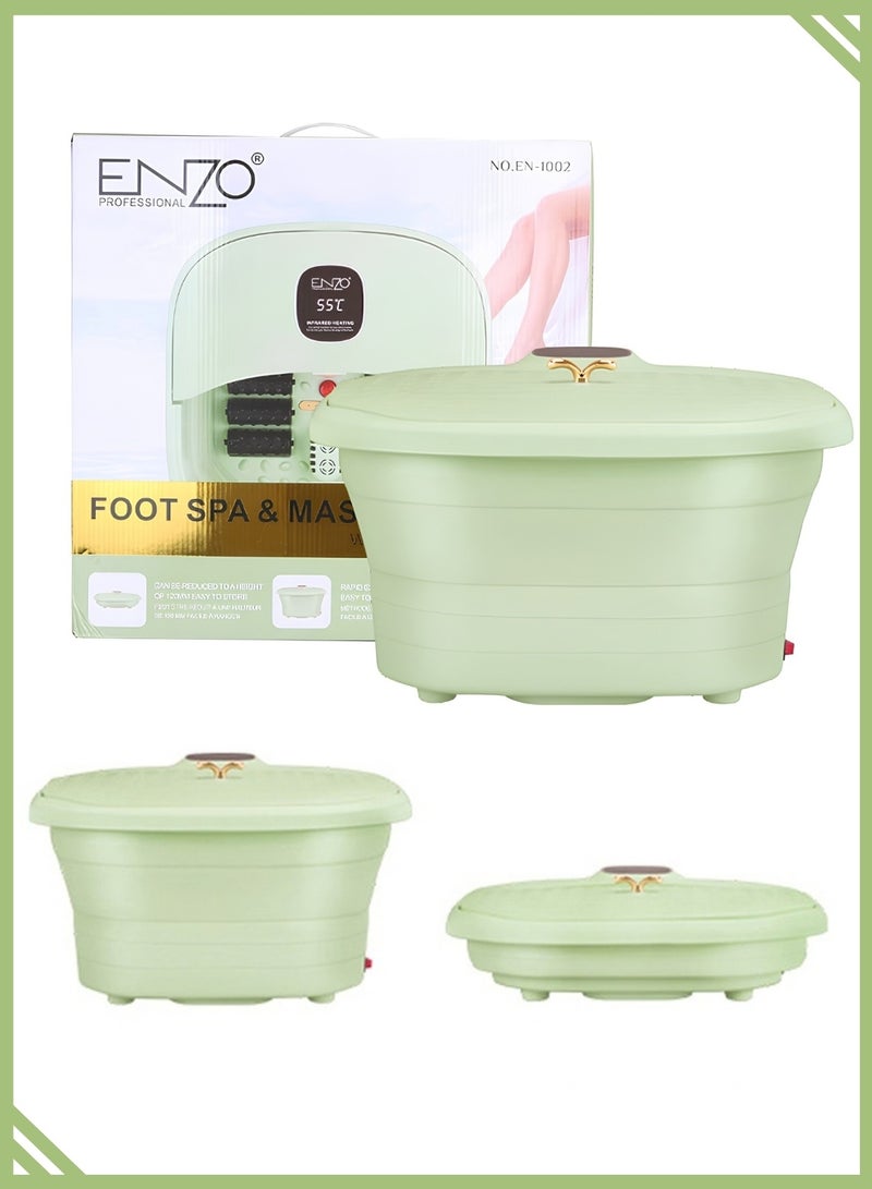 ENZO EN-1002 7-in-1 Electric Foldable Foot Spa Bath Massager – Heated Foot Soak Tub with Infrared, Bubbles, Vibration & Pedicure Kit - Image 4