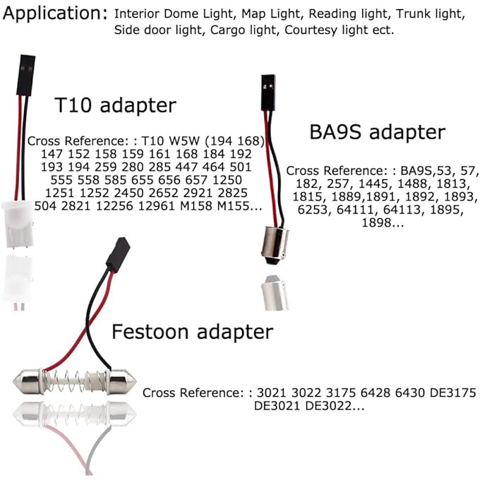 كاريسوريس 6 قطع من مصابيح ليد منخفضة الطاقة للسيارات T10 5050 48SMD لمصابيح القراءة ومصابيح السقف ومصابيح صندوق السيارة ومصابيح الغرفة وما إلى ذلك لمبة الضوء الأزرق 30 - Image 5