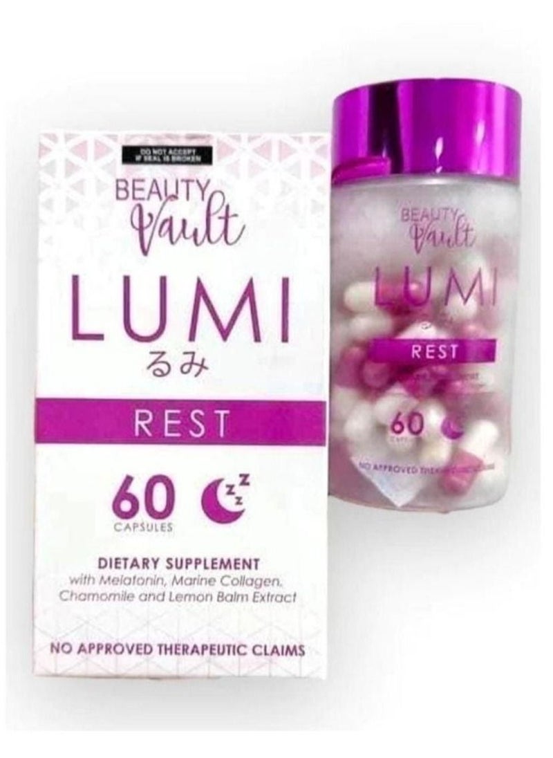 Beauty Vault Lumi ampoules for stress relief and deep sleep, 60 capsules 
