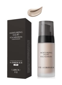 Laikou Full Coverage Liquid Foundation  Smoothing Makeup Base Concealer Foundation Matte Wear Concealer Sun Block Cream Minimizes Pores  Hides Wrinkles   Advanced Real Moisture Foundation Natural Beige  - Image 1