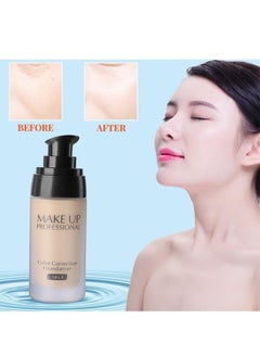 Laikou Full Coverage Liquid Foundation  Smoothing Makeup Base Concealer Foundation Matte Wear Concealer Sun Block Cream Minimizes Pores  Hides Wrinkles   Advanced Real Moisture Foundation Natural Beige  - Image 5