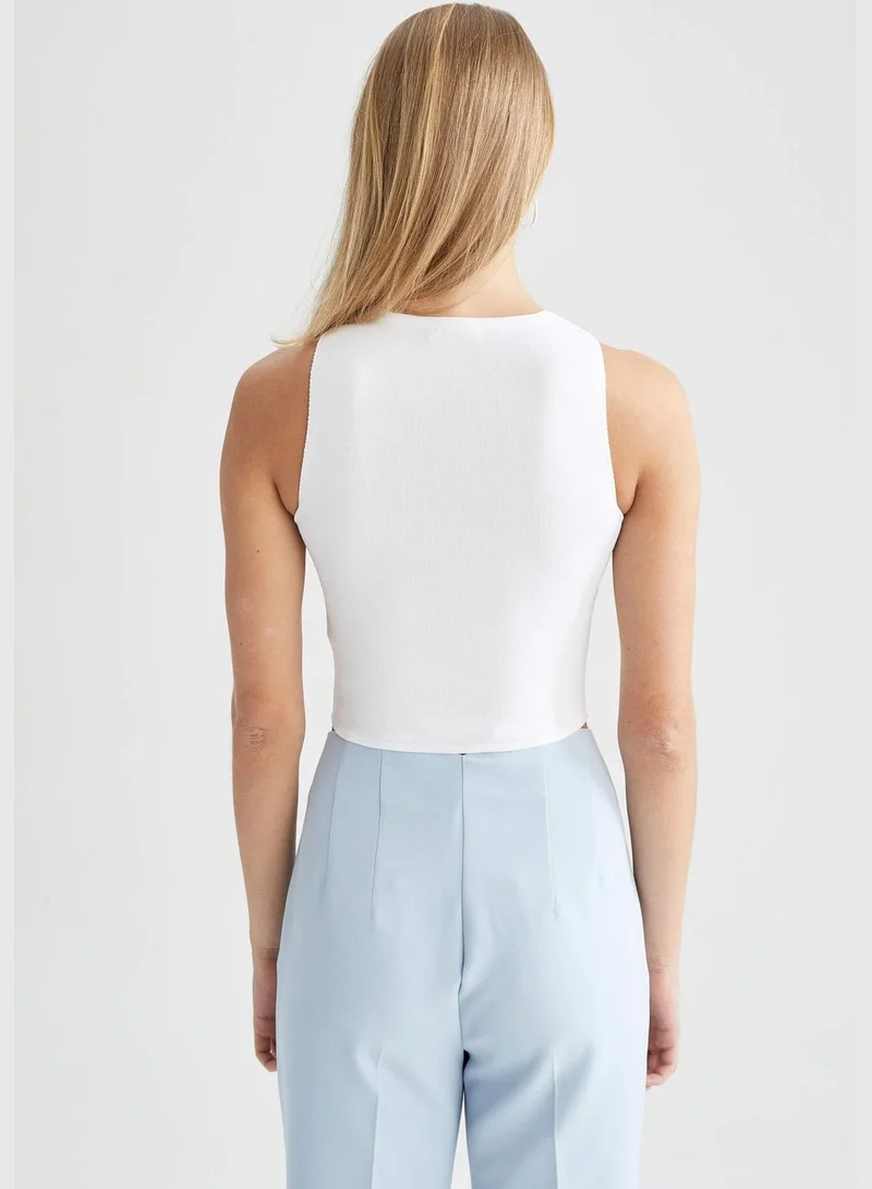 ديفاكتو Woman Fitted Tricot Tank Top