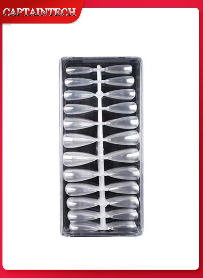 Captaintech 504-Piece Long Stiletto False Nails Clear - Image 1