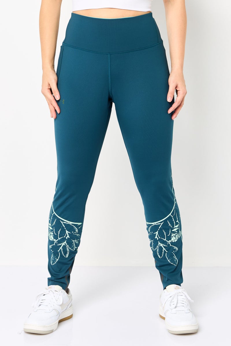 UNDER ARMOUR Women Sportswear Fit Training Leggings, Teal Green - Image 1