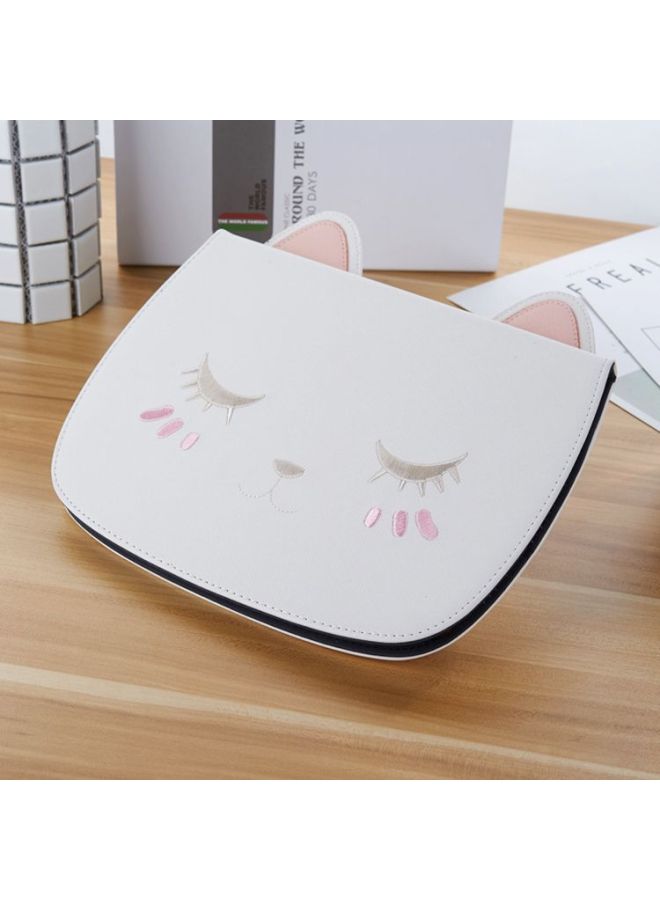 Applicable To 2020 10.2-inch IPadmini6 Leather Case Cartoon Protective Cover Cat Face 2018 Ipadair2-Color:Black-Applicable Model:2020/2019(10.2 Inches) - Image 4