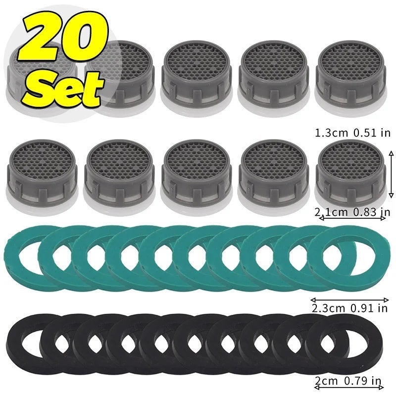 Water Saving Aerator With Gasket Replaceable Kitchen Bathroom Faucet Bubbler Filter Mouth Bath Taps Connector Bathroom Parts - Image 2