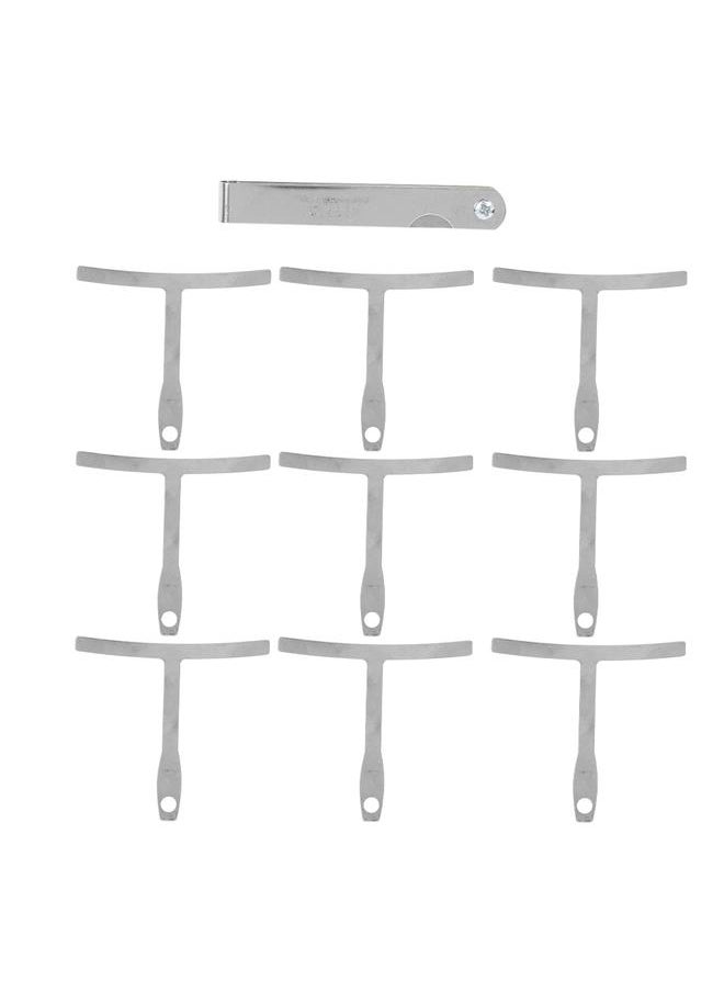Thoraya - 9Pcs Guitar String Radius Gauge T-Shaped Ruler Measuring Musical Instrument Accessories - Image 1
