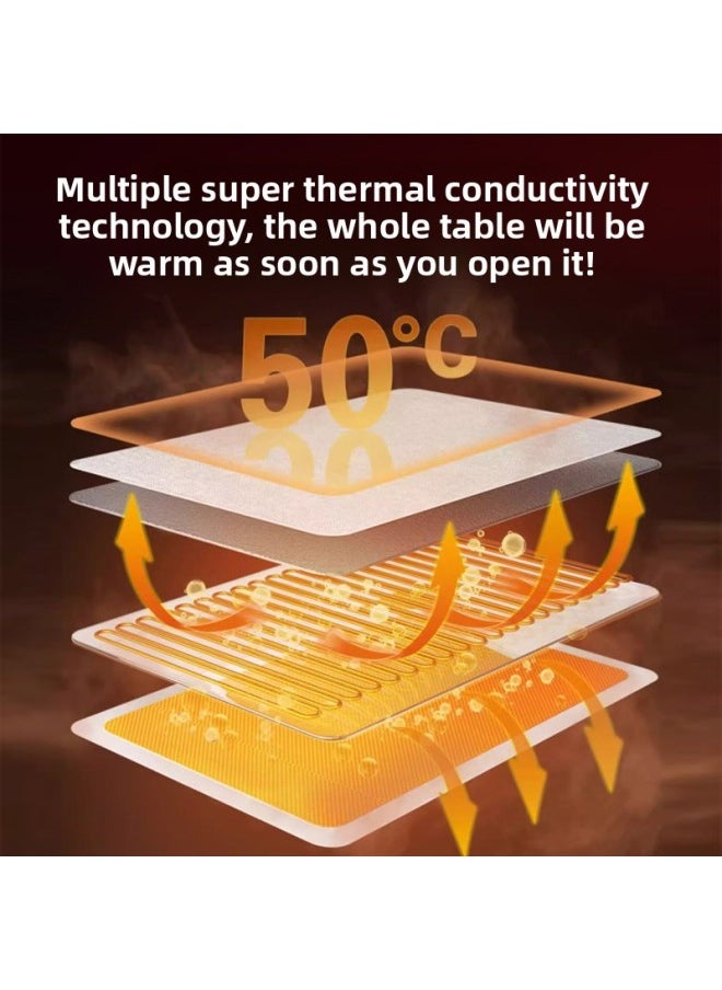 Generic - Strawberry Bear Heating Mouse Pad Super Large Heating Warm Table Mat Office Mat Desktop Computer Keyboard Electric Heating Plate Warm-Color:Size: 36*60cm [six-speed Temperature Control Digital Display Timing Model]-Pattern:Screen Full Of Strawberry Bear - Image 1