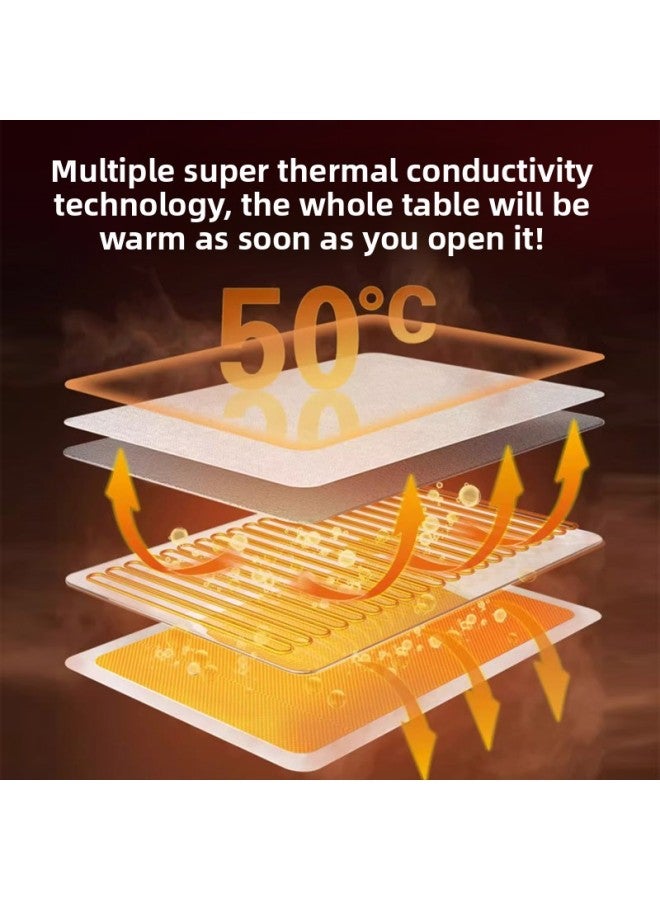 Strawberry Bear Heating Mouse Pad Super Large Heating Warm Table Mat Office Mat Desktop Computer Keyboard Electric Heating Plate Warm-Color:Size: 36*60cm [six-speed Temperature Control Digital Display Timing Model]-Pattern:Screen Full Of Strawberry Bear - Image 4