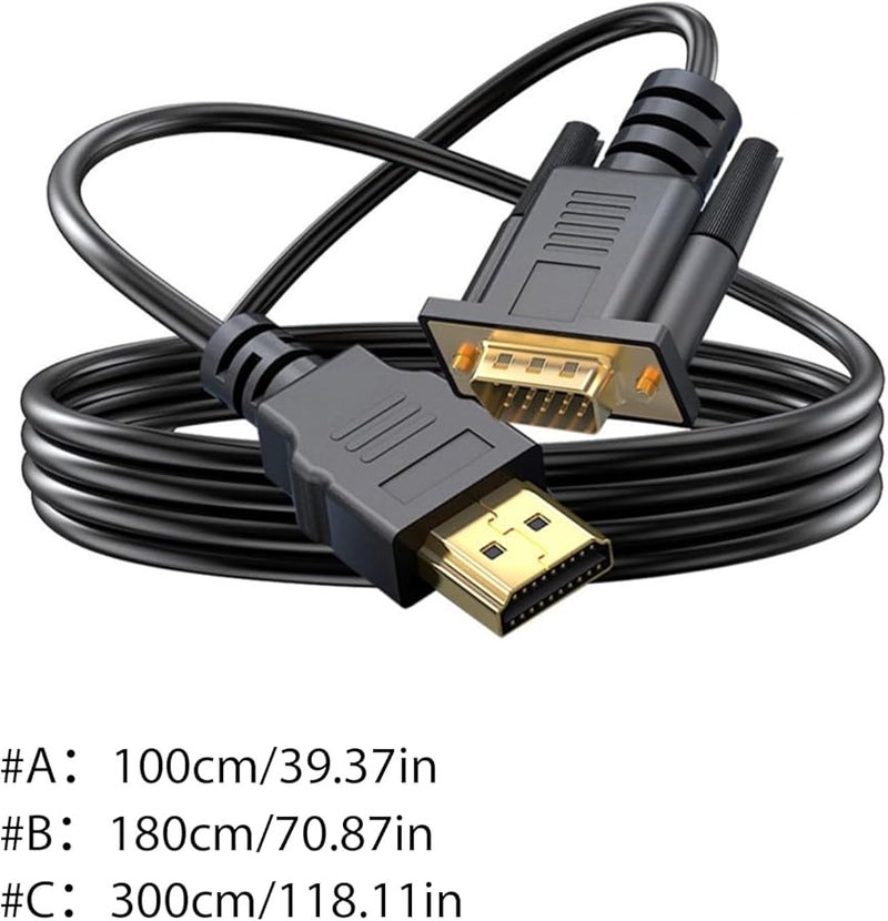 HDMI to VGA Adapter Cable 1080P Gold Plated 1 5m for Laptop Desktop PC - Image 5