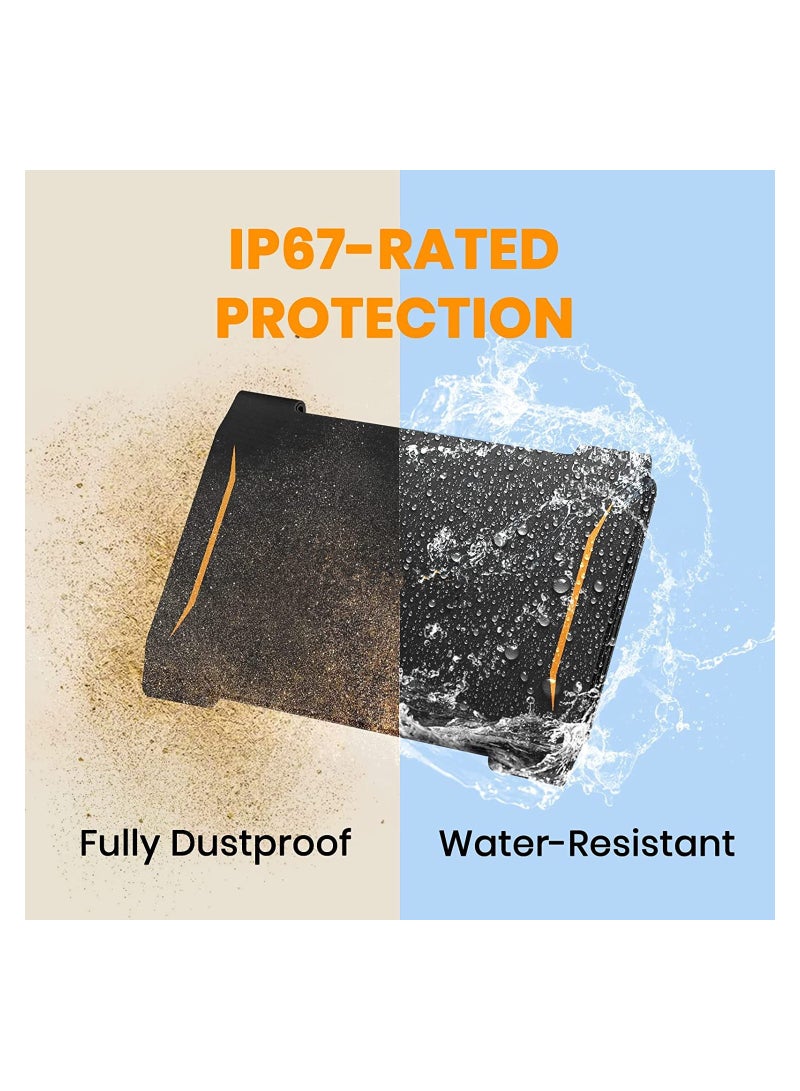 شاحن محمول يعمل بالطاقة الشمسية بقوة 15 وات (5.5 فولت / 2.9 أمبير كحد أقصى) ، مقاوم للماء IP67 مع منفذ USB متوافق مع iPhone و iPad و Samsung للتنزه والتخييم في الهواء الطلق - Image 2