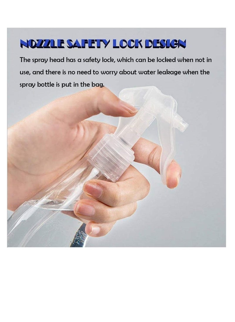 Y&D Spray Bottle,Empty Bottle Clear PET Plastic 200ml Bottles Safe Non-Mist Trigger Sprayer Leak-proof Great for Cleaning Products Garden using Beauty Treatments  - Image 3