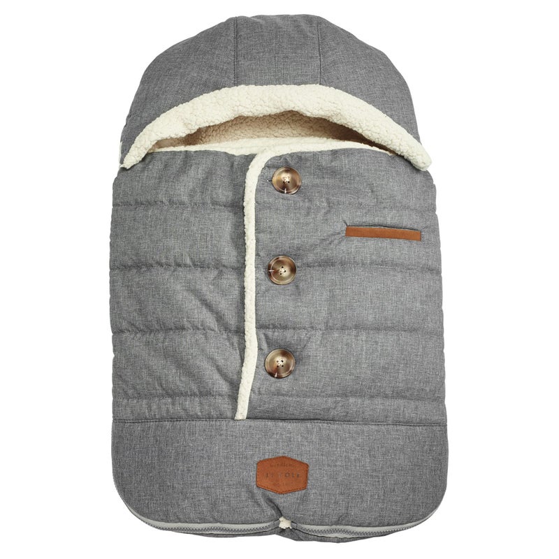 JJ COLE JJ Cole Urban Bundleme Canopy Style Bunting Bag to Protect Baby from Cold Winter Weather in Car Seats Strollers Graphite Infant Grey 