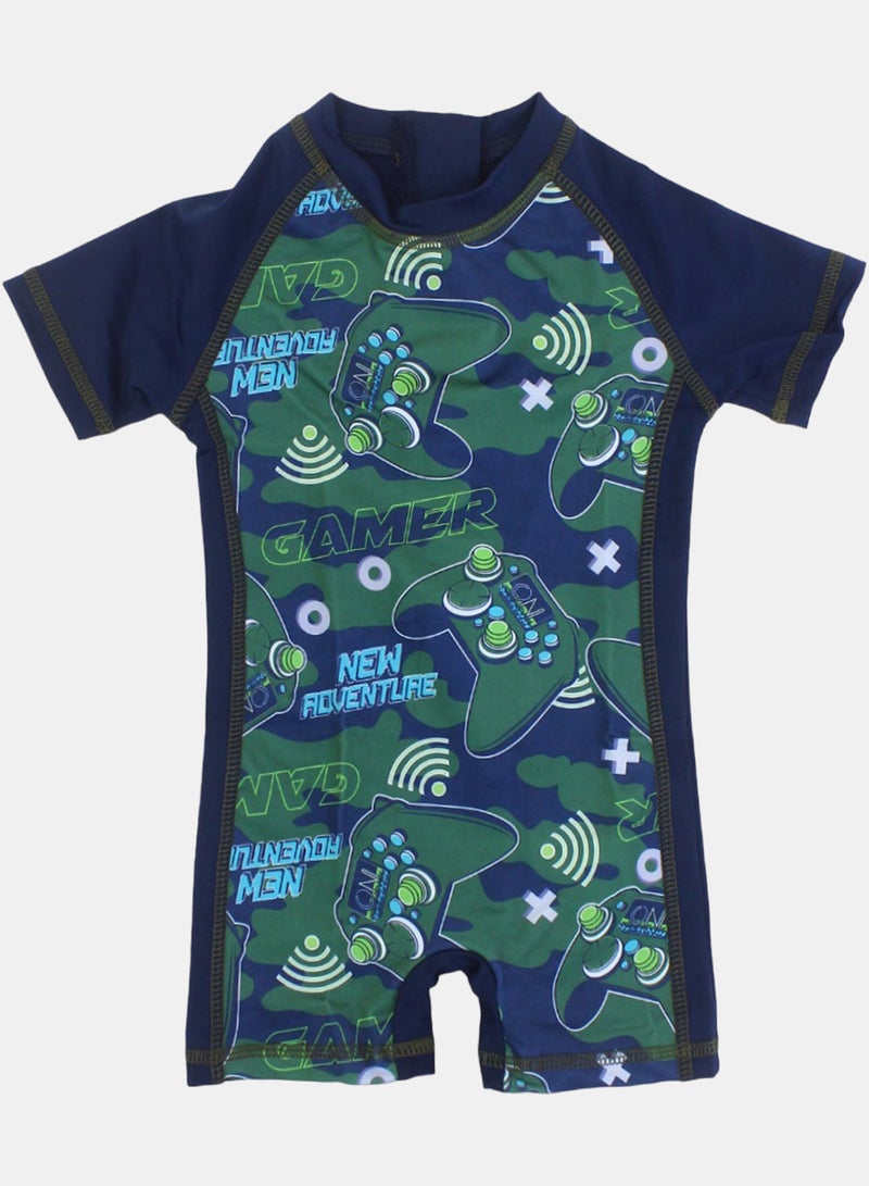 Boys Sunsuit One-Piece – Navy
