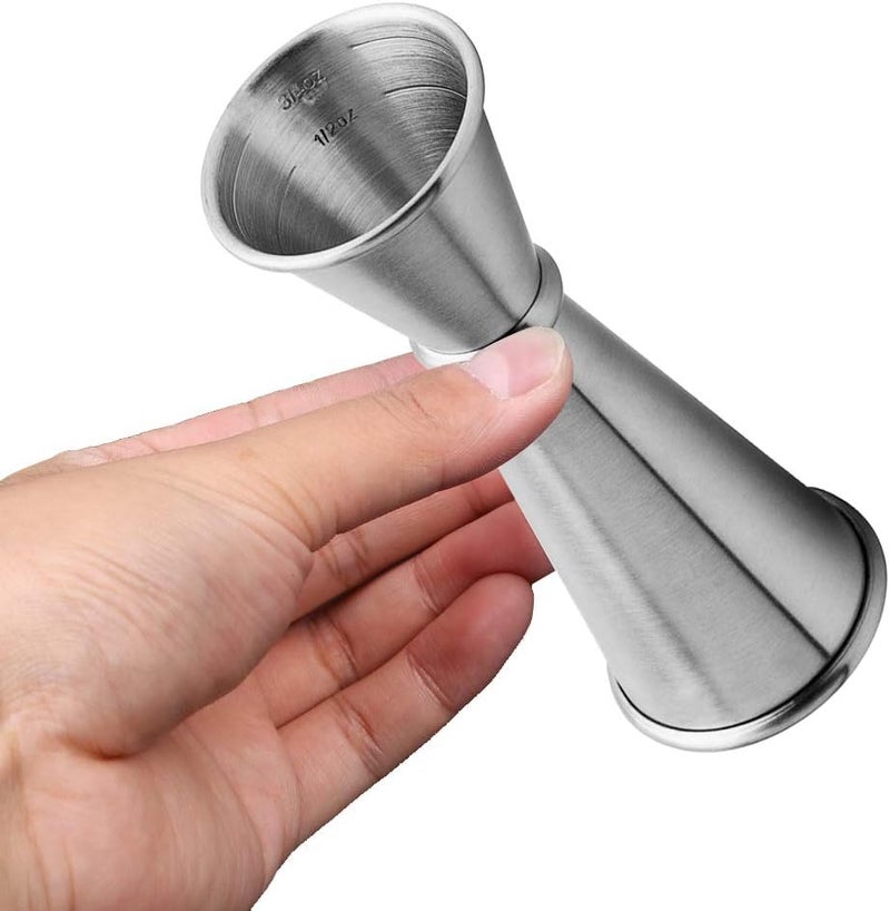 Vankcp Double Jigger Cocktail Jiggers Barware Alcohol Measuring Tool,18/8 Stainless Steel,Home Bar Supply Tools Measuring Jigger Cocktail Professional Bartender,1oz/2oz (2Pcs) - Image 3